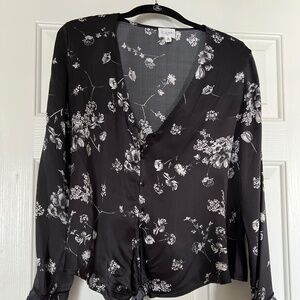 100 % silk button down shirt